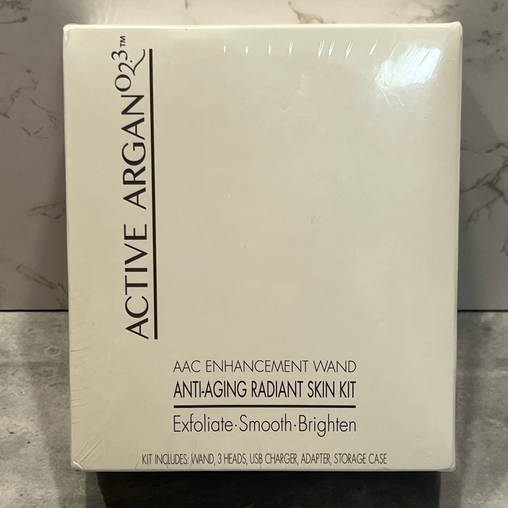 Active Argan Anti Aging Radiant Skin Kit- Exfoliate Smooth Brighten NEW